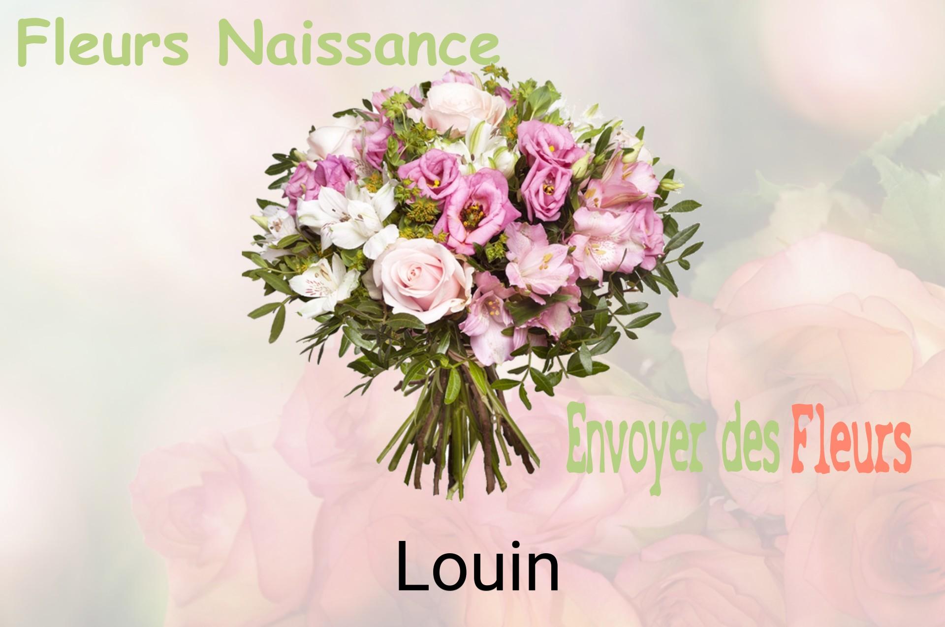 Bouquet de fleurs de naissance livré à Louin